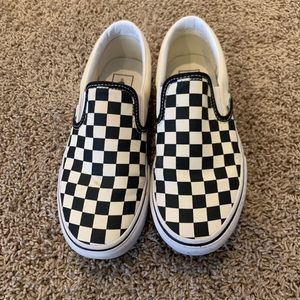 Platform Checkered Slide on Vans